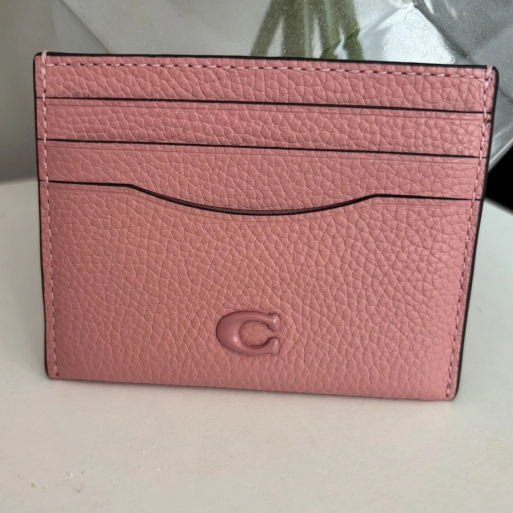 Coach Card Case Wallet in Bubblegum pink
